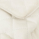 Chanel Vintage Globe Trotter White Caviar Flap Bag