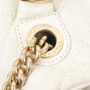 Chanel Vintage Globe Trotter White Caviar Flap Bag