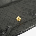 Chanel Vintage Jumbo Classic Single Flap Bag Black Patent Leather With 24K Gold-Plated Hardware
