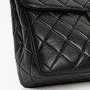 Chanel Vintage Jumbo Classic Single Flap Bag Black Quilted Lambskin With 24K Gold-Plated Hardware, 1996-1997