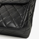 Chanel Vintage Jumbo Classic Single Flap Bag Black Quilted Lambskin With 24K Gold-Plated Hardware, 1996-1997
