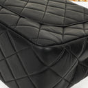 Chanel Vintage Jumbo Classic Single Flap Bag Black Quilted Lambskin With 24K Gold-Plated Hardware, 1996-1997
