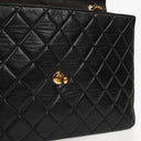 Chanel Vintage Jumbo Classic Single Flap Bag Black Quilted Lambskin With 24K Gold-Plated Hardware, 1996-1997