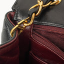 Chanel Vintage Jumbo Classic Single Flap Bag Black Quilted Lambskin With 24K Gold-Plated Hardware, 1996-1997