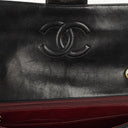 Chanel Vintage Jumbo Classic Single Flap Bag Black Quilted Lambskin With 24K Gold-Plated Hardware, 1996-1997