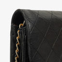 Chanel Vintage Large Half-Moon Single Flap Bag Black Quilted Lambskin 24K Gold-Plated Hardware, 1986-1988
