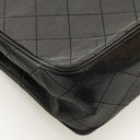 Chanel Vintage Large Half-Moon Single Flap Bag Black Quilted Lambskin 24K Gold-Plated Hardware, 1986-1988