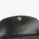 Chanel Vintage Large Half-Moon Single Flap Bag Black Quilted Lambskin 24K Gold-Plated Hardware, 1986-1988