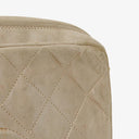 Chanel Vintage Medium CC Neutral Quilted Lambskin Camera Tassel Bag