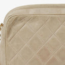 Chanel Vintage Medium CC Neutral Quilted Lambskin Camera Tassel Bag