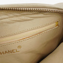 Chanel Vintage Medium CC Neutral Quilted Lambskin Camera Tassel Bag