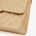 Chanel Vintage Medium Classic Double Flap Bag Beige Quilted Lambskin 24K Gold-Plated Hardware