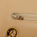 Chanel Vintage Medium Classic Double Flap Bag Beige Quilted Lambskin 24K Gold-Plated Hardware