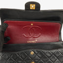 Chanel Vintage Medium Classic Double Flap Bag Black Quilted Lambskin 24K Gold-Plated Hardware, 1991-1994