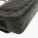 Chanel Vintage Medium Classic Double Flap Bag Black Quilted Lambskin 24K Gold-Plated Hardware