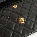 Chanel Vintage Medium Classic Double Flap Bag Black Quilted Lambskin 24K Gold-Plated Hardware