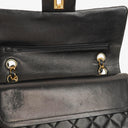 Chanel Vintage Medium Classic Double Flap Bag Black Quilted Lambskin 24K Gold-Plated Hardware