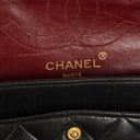 Chanel Vintage Medium Classic Double Flap Bag Black Quilted Lambskin 24K Gold-Plated Hardware