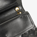 Chanel Vintage Medium Classic Double Flap Bag Black Quilted Lambskin 24K Gold-Plated Hardware