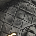 Chanel Vintage Medium Classic Double Flap Bag Black Quilted Lambskin 24K Gold-Plated Hardware