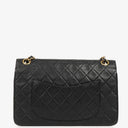 Chanel Vintage Medium Classic Double Flap Bag Black Quilted Lambskin With 24K Gold-Plated Hardware, 1986-1988