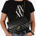 Chanel Vintage Medium Classic Double Flap Bag Black Quilted Lambskin With 24K Gold-Plated Hardware, 1986-1988