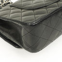 Chanel Vintage Medium Classic Double Flap Bag Black Quilted Lambskin With Silver-Tone Hardware