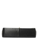 Chanel Vintage Timeless Classic Medium Double Flap Bag In Black Quilted Lambskin With 24K Gold-Plated Hardware And Mademoiselle Chain