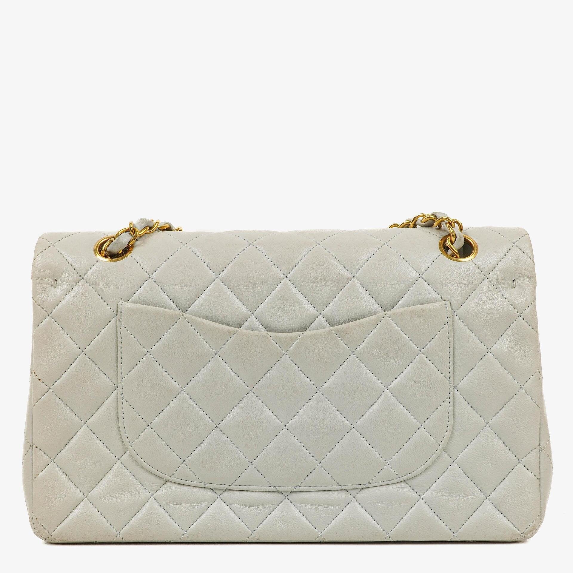 Chanel Vintage Medium Classic Double Flap Bag Quilted Lambskin 24K Gold-Plated Hardware