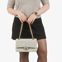 Chanel Vintage Medium Classic Double Flap Bag Quilted Lambskin 24K Gold-Plated Hardware