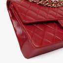 Chanel Vintage Medium Classic Double Flap Bag Red Quilted Lambskin 24K Gold-Plated Hardware