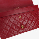 Chanel Vintage Medium Classic Double Flap Bag Red Quilted Lambskin 24K Gold-Plated Hardware