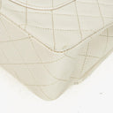 Chanel Vintage Medium Classic Double Flap Bag White Quilted Lambskin 24K Gold-Plated Hardware