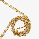 Chanel Vintage Medium Classic Double Flap Bag White Quilted Lambskin 24K Gold-Plated Hardware