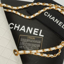 Chanel Vintage Medium Classic Double Flap Bag White Quilted Lambskin 24K Gold-Plated Hardware