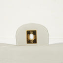 Chanel Vintage Medium Classic Double Flap Bag White Quilted Lambskin 24K Gold-Plated Hardware