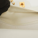 Chanel Vintage Medium Classic Double Flap Bag White Quilted Lambskin 24K Gold-Plated Hardware