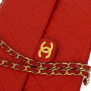 Chanel Vintage Medium Classic Red Quilted Lambskin Single Flap Bag With 24K Gold-Plated Hardware