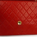 Chanel Vintage Medium Classic Red Quilted Lambskin Single Flap Bag With 24K Gold-Plated Hardware