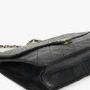 Chanel Vintage Medium Classic Single Flap Bag Black Quilted Lambskin With 24K Gold-Plated Hardware