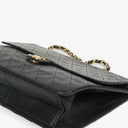 Chanel Vintage Medium Classic Single Flap Bag Black Quilted Lambskin With 24K Gold-Plated Hardware