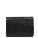 Chanel Vintage Medium Classic Single Flap Bag Black Quilted Lambskin With 24K Gold-Plated Hardware