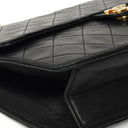Chanel Vintage Medium Classic Single Flap Bag Black Quilted Lambskin With 24K Gold-Plated Hardware