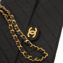 Chanel Vintage Medium Classic Single Flap Bag Black Quilted Lambskin With 24K Gold-Plated Hardware