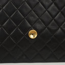 Chanel Vintage Medium Classic Single Flap Bag Black Quilted Lambskin With 24K Gold-Plated Hardware