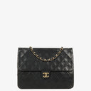 Chanel Vintage Medium Classic Single Flap Bag Black Quilted Lambskin With 24K Gold-Plated Hardware