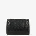 Chanel Vintage Medium Classic Single Flap Bag Black Quilted Lambskin With 24K Gold-Plated Hardware