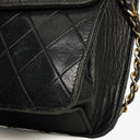 Chanel Vintage Medium Classic Single Flap Bag Black Quilted Lambskin With 24K Gold-Plated Hardware