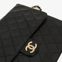 Chanel Vintage Medium Classic Single Flap Bag Black Quilted Lambskin With 24K Gold-Plated Hardware