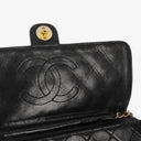 Chanel Vintage Medium Classic Single Flap Bag Black Quilted Lambskin With 24K Gold-Plated Hardware